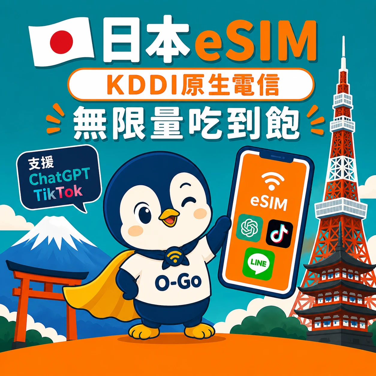日本原生eSIM-KDDI